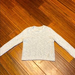 White soft girls sweater